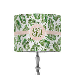 Tropical Leaves 8" Drum Lamp Shade - Fabric (Personalized)