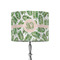 Tropical Leaves 8" Drum Lampshade - ON STAND (Fabric)