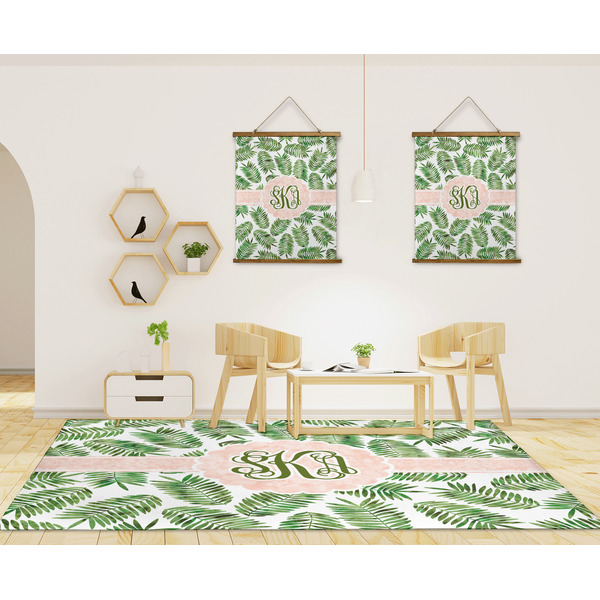 Tropical Leaves 8'x10' Indoor Area Rugs - IN CONTEXT