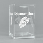 Tropical Leaves Acrylic Pen Holder (Personalized)