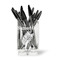 Tropical Leaves Acrylic Pencil Holder - FRONT