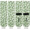 Tropical Leaves Adult Crew Socks - Double Pair - Front and Back - Apvl