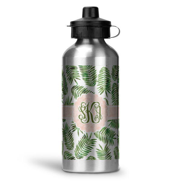 Custom Tropical Leaves Water Bottle - Aluminum - 20 oz (Personalized)