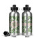 Tropical Leaves Aluminum Water Bottle - Front and Back