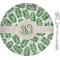 Tropical Leaves Glass Appetizer / Dessert Plate 8" (Personalized)