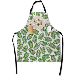 Tropical Leaves Apron With Pockets w/ Monogram