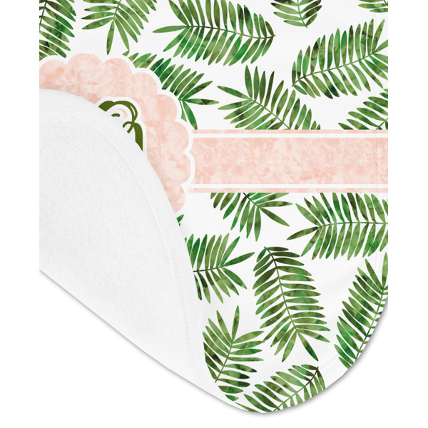 Tropical Leaves Baby Bib - AFT detail