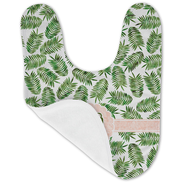 Tropical Leaves Baby Bib - AFT folded