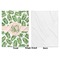 Tropical Leaves Baby Blanket (Single Sided - Printed Front, White Back)