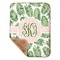 Tropical Leaves Sherpa Baby Blanket - 30" x 40" w/ Monograms
