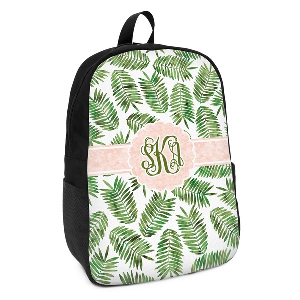 Custom Tropical Leaves Kids Backpack (Personalized)