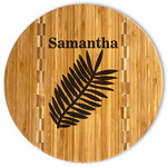 Tropical Leaves Bamboo Cutting Board (Personalized)