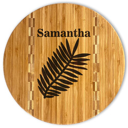 Tropical Leaves Bamboo Cutting Board (Personalized)