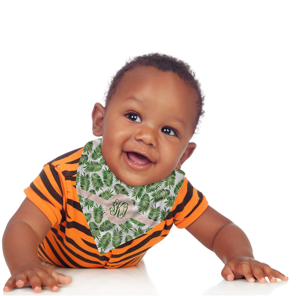 Tropical Leaves Bandana Bib - (Lifestyle 1 boy)