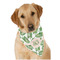 Tropical Leaves Dog Bandana Scarf w/ Monogram