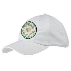 Tropical Leaves Baseball Cap - White (Personalized)
