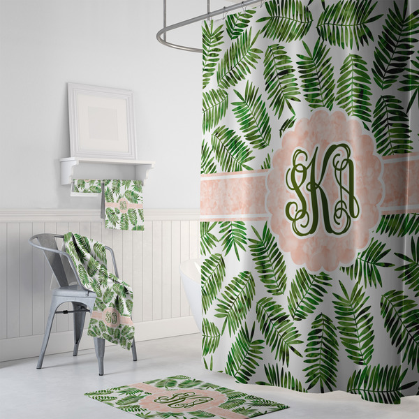 Tropical Leaves Bath Towel Sets - 3-piece - In Context