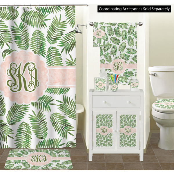 Tropical Leaves Bathroom Scene