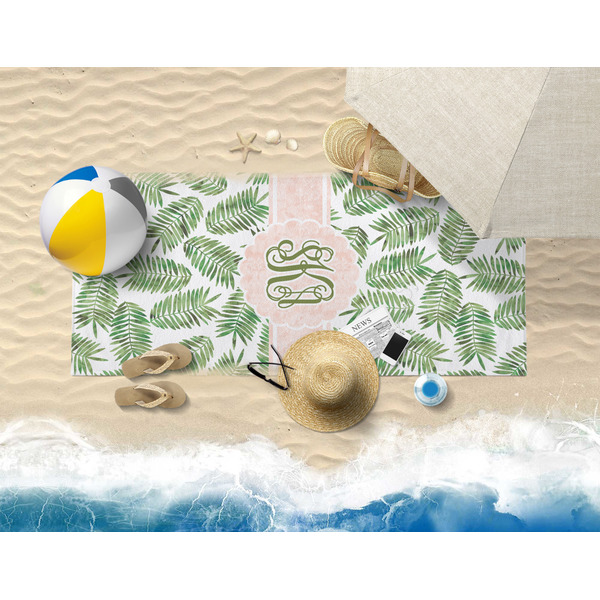 Tropical Leaves Beach Towel Lifestyle