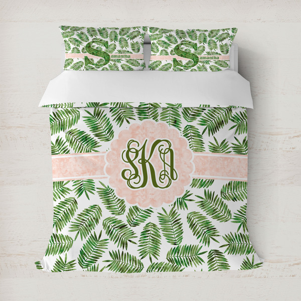 Custom Tropical Leaves Duvet Cover (Personalized)
