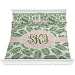 Tropical Leaves Comforter Set - King (Personalized)