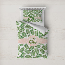 Tropical Leaves Duvet Cover Set - Twin (Personalized)