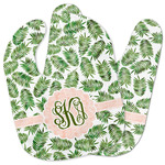 Tropical Leaves Baby Bib w/ Monogram