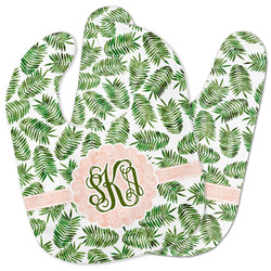 Tropical Leaves Baby Bib w/ Monogram