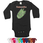 Tropical Leaves Long Sleeves Bodysuit - 12 Colors (Personalized)