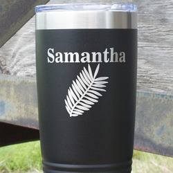 Tropical Leaves 20 oz Stainless Steel Tumbler (Personalized)