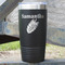 Tropical Leaves 20 oz Stainless Steel Tumbler - Black - Single Sided (Personalized)