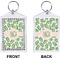 Tropical Leaves Bling Keychain (Front + Back)