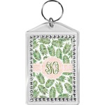 Tropical Leaves Bling Keychain (Personalized)
