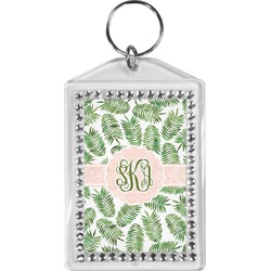Tropical Leaves Bling Keychain (Personalized)