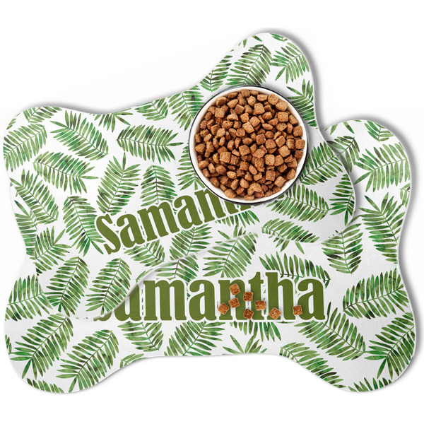 Tropical Leaves Bone Shaped Dog Mats - MAIN