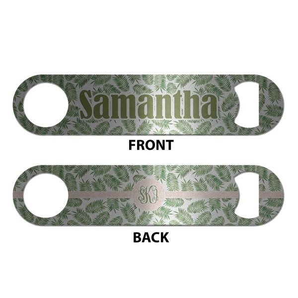 Tropical Leaves Bottle Opener - Front & Back