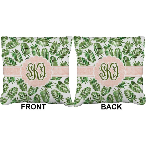 Tropical Leaves Burlap Pillow Approval