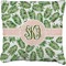Tropical Leaves Burlap Pillow (Personalized)