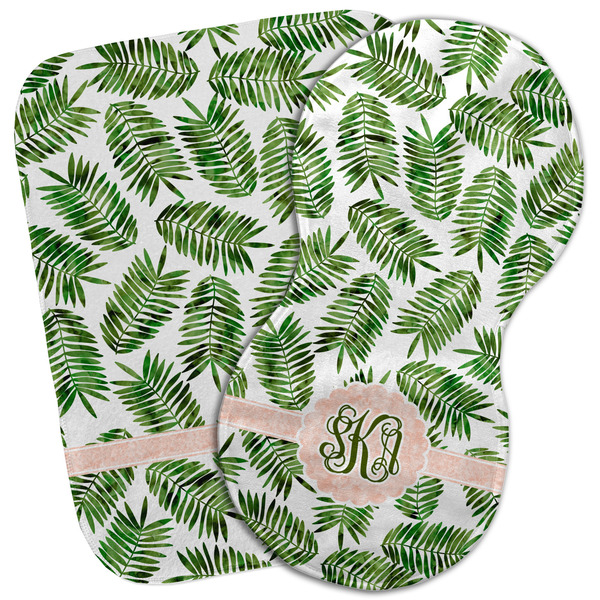 Custom Tropical Leaves Burp Cloth (Personalized)