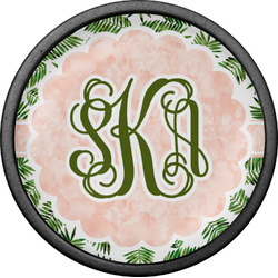 Tropical Leaves Cabinet Knob (Black) (Personalized)
