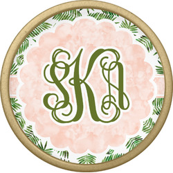 Tropical Leaves Cabinet Knob - Gold (Personalized)