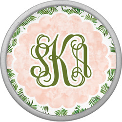 Tropical Leaves Cabinet Knob (Silver) (Personalized)