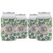Tropical Leaves Can Cooler (12 oz) - Set of 4 w/ Monogram