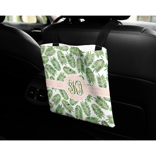 Tropical Leaves Car Bag - In Use