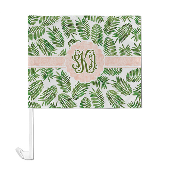 Tropical Leaves Car Flag - Large - FRONT
