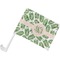 Tropical Leaves Car Flag - Small w/ Monogram