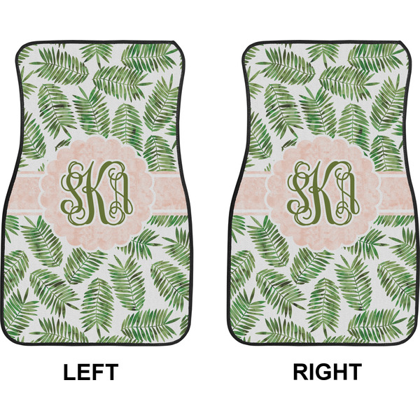Tropical Leaves Car Mat Front - Approval