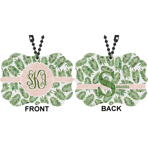 Tropical Leaves Car Ornament (Approval)