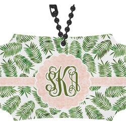 Tropical Leaves Rear View Mirror Ornament (Personalized)