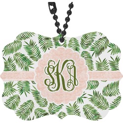 Tropical Leaves Rear View Mirror Charm (Personalized)
